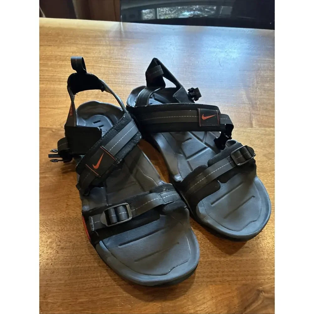 Nike‎ ACG Sport Vintage Sandals Black Red Hiking Walking Running Straprunner 10
